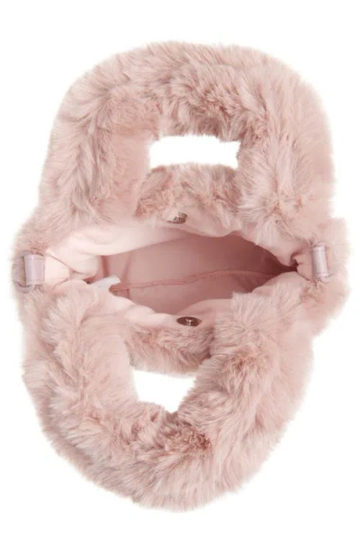 Piper & Jax Kids' Faux Fur Top Handle Bag In Pink