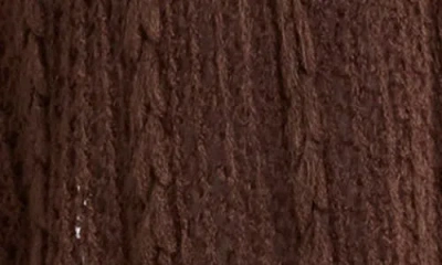 Nine West Braided Raschel Knit Ruana In Brown