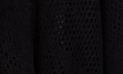 Nine West Raschel Knit Ruana In Black