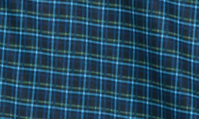 Construct Slim Fit Plaid 4-way Stretch Button-up Shirt In Blue