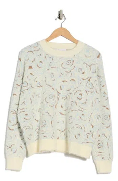 Dr2 By Daniel Rainn Yummy Eyelash Crewneck Sweater In Neutral