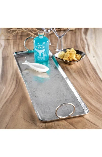 Zodax Tadao Rectangular Tray In Silver