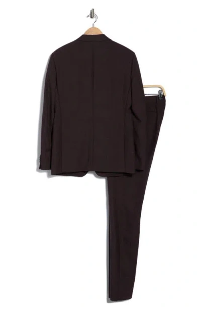 John Varvatos Star Usa Solid Neat Wool Blend Suit In Burgundy