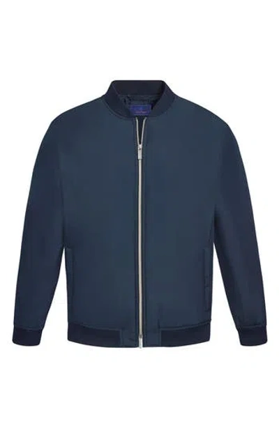 David Donahue Bomber Jacket In Blue