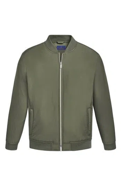 David Donahue Bomber Jacket In Green