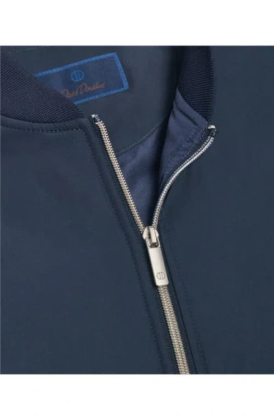 David Donahue Bomber Jacket In Blue