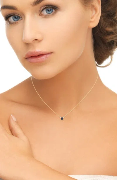 Luvmyjewelry La Vie Emerald Cut Alexandrite & Diamond Pendant Necklace In Gold