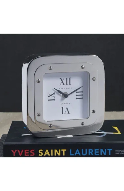 Zodax Mark Lane Table Clock In Silver