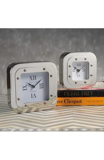 Zodax Mark Lane Table Clock In Silver