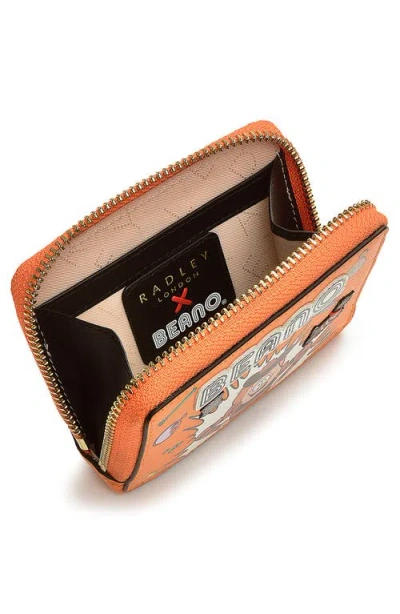 Radley X Beano Small Coin Purse In Orange