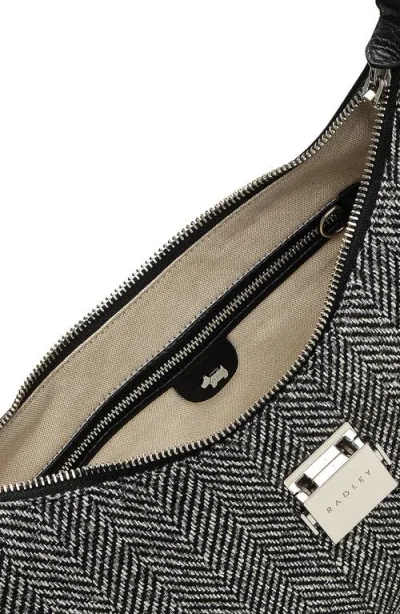 Radley Sloane Street Herringbone Medium Shoulder Bag In Black