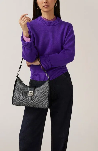 Radley Sloane Street Herringbone Medium Shoulder Bag In Black