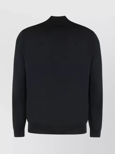 Hugo Boss Boss Sweater With Zipper In Virgin Wool In Multi