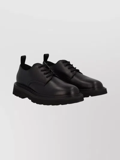 Woolrich Chunky Sole Lace-up Shoes With Pull Tab In Animal Print