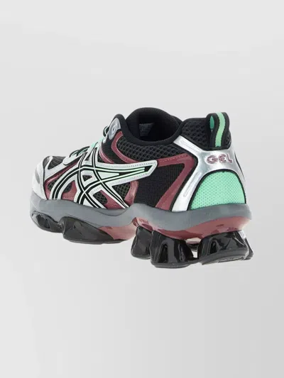 Asics Quantum Kinetic Mesh Sneakers With Pull Tab In Animal Print