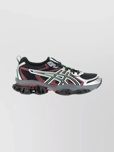 Asics Quantum Kinetic Mesh Sneakers With Pull Tab In Animal Print