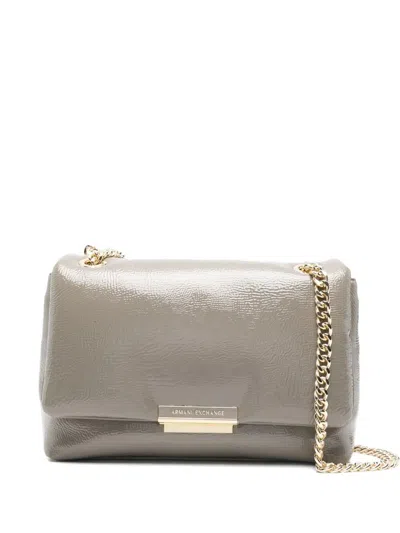 Armani Exchange Chain-strap Crossbody Bag In Brown