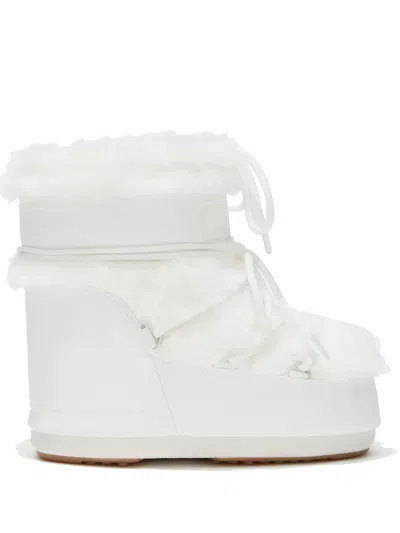 Moon Boot Womens Polyvinyl Cold Weather Ankle Boots In White