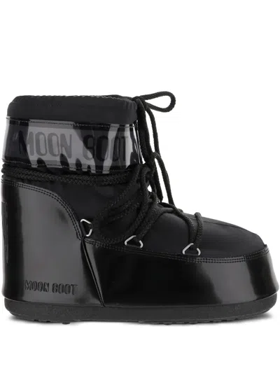 Moon Boot Classic Low Glance Lace-up Snow Boots In Black