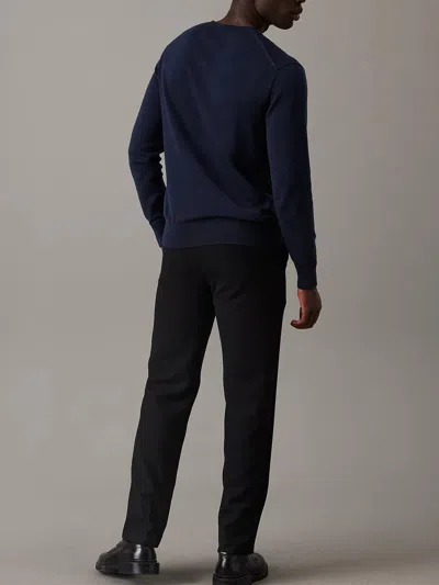 Calvin Klein Luxury Cotton Sweater In Blue