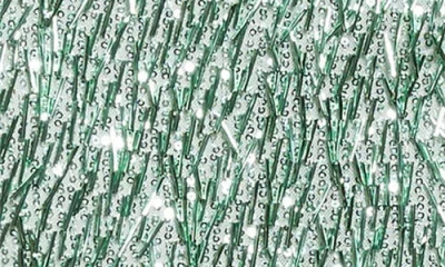 Erdem Beaded Fringe Off-the-shoulder Midi Cocktail Dress In Green