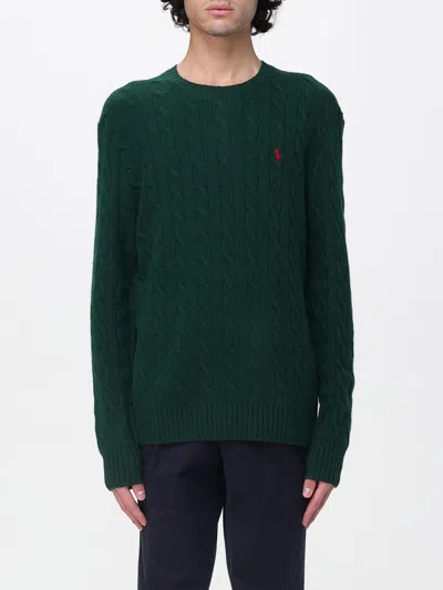 Polo Ralph Lauren Long Sleeve Crew Neck Pullover In Green