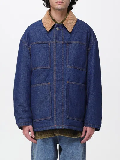 Ami Alexandre Mattiussi Ami Paris Denim Padded Jacket In Blue