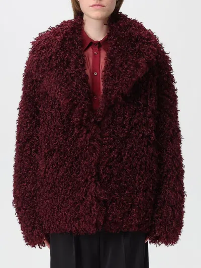 Aniye By Curly-effect Faux-fur Jacket In Red