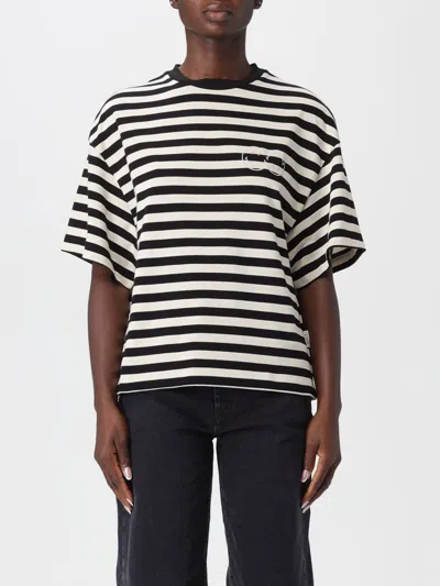 Joshua Sanders T-shirt  Woman Color Black In Animal Print