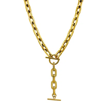 Mg Jewelry Women's Gold Dominion Lariat Waterproof Necklace In Gold