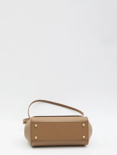 Dolce & Gabbana Women Sicily Medium Leather Handbag In Brown