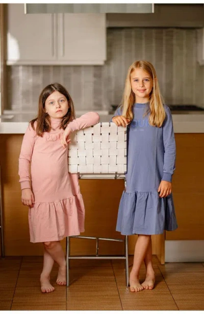 Pouf Sweater Dress In Blue