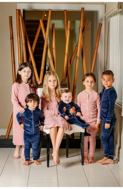 Pouf Boys Velour Pj In Blue