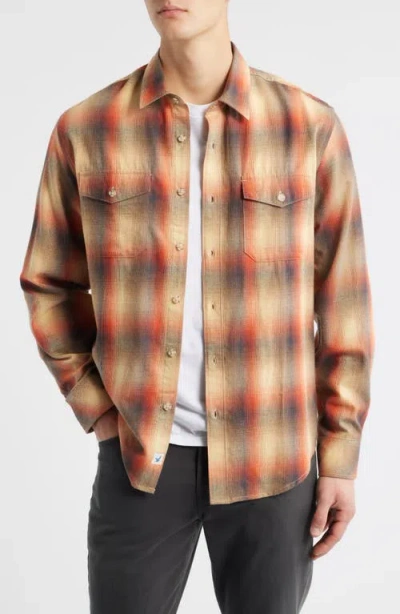 James Campbell Ranchero Trim Fit Plaid Cotton Button-up Shirt In Multi