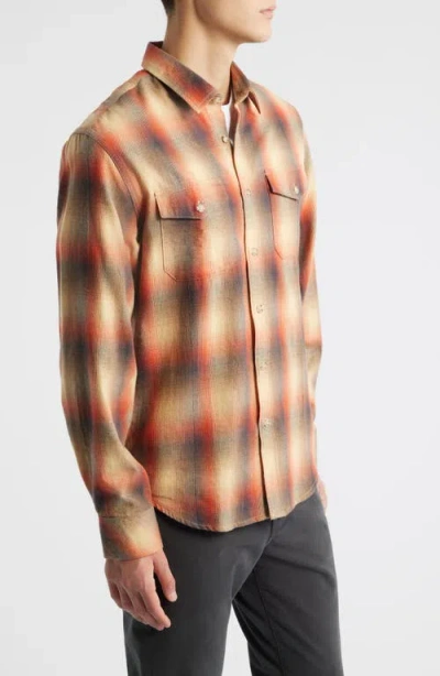 James Campbell Ranchero Trim Fit Plaid Cotton Button-up Shirt In Multi