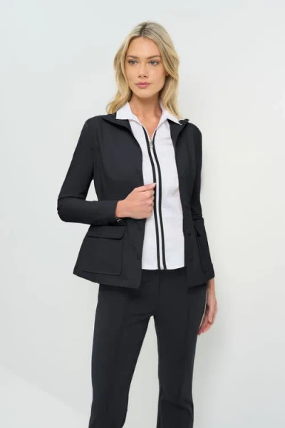 Anatomie Reign Performance Twill Button Front Jacket In Black