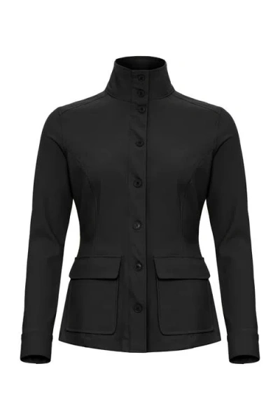 Anatomie Reign Performance Twill Button Front Jacket In Black