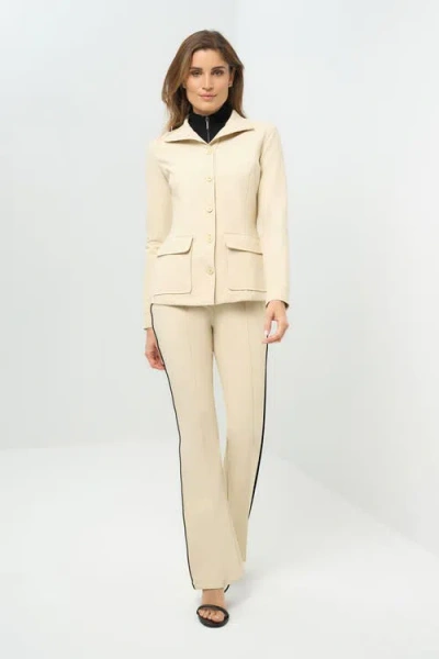 Anatomie Reign Performance Twill Button Front Jacket In White