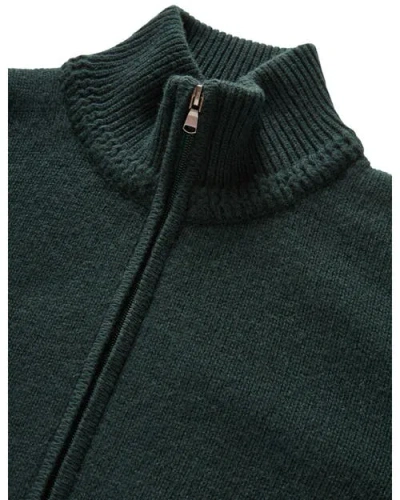 Robert Talbott Graham Cashmere Blend Full Zip Sweater In Black