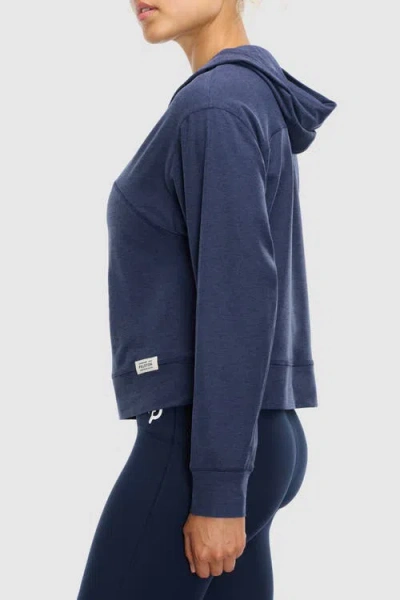Peloton Dreamblend Curved Yoke Pullover Hoodie In Blue