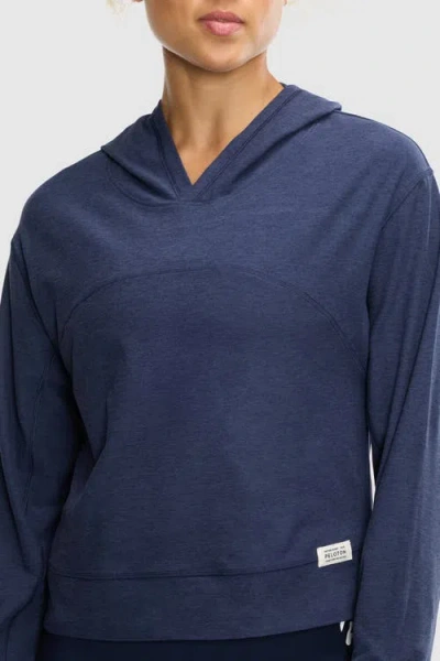 Peloton Dreamblend Curved Yoke Pullover Hoodie In Blue