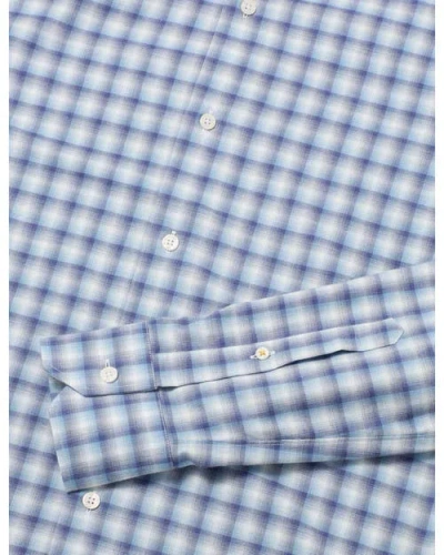Robert Talbott Reynolds Ultra Light Weight Brushed Ombre Plaid Shirt In Multi