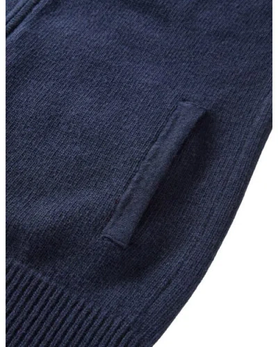 Robert Talbott Graham Cashmere Blend Full Zip Sweater In Blue