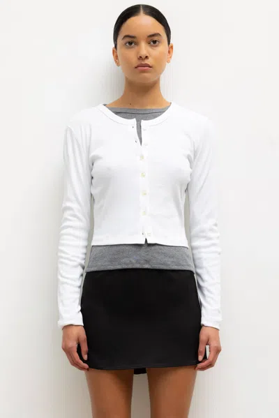 Leset Nando Cardigan In White