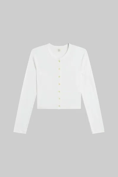 Leset Nando Cardigan In White