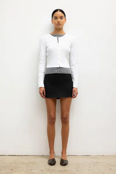 Leset Nando Cardigan In White
