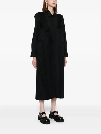 Comme Des Garçons Pleated Dress In Multi