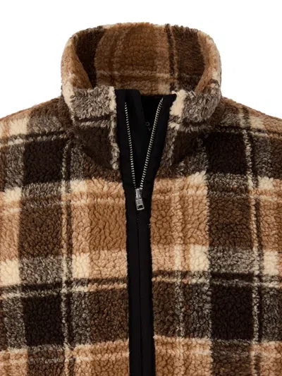 Studio Tomboy Checked-pattern Jacket In Brown