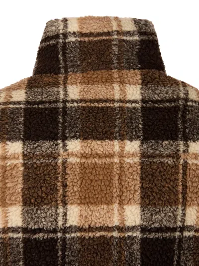 Studio Tomboy Checked-pattern Jacket In Brown