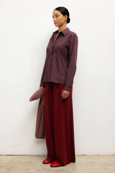 Leset Yoshi Stripe Slim Fit Button Down Shirt In Blue